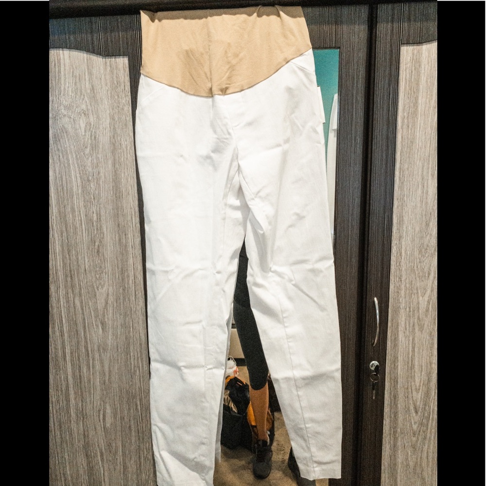 Motherhood maternity linen stretch pants